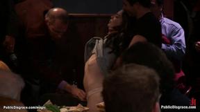 ”Bitch suspended & ravaged in public”