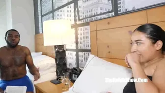 Mexican newbie Veronica shows her phat booty in a first time interracial session