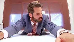 Two Suited Gay Hunks Sodomy