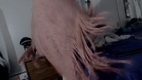 Blonde TGirl Kristi Majors Dildo Wrecks Ass Cum Gushes Wild