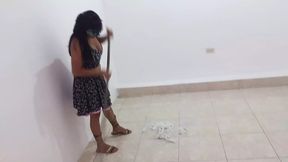 EXCLUSIVE VIDEO!! CLEANING ASSISTANT HAS SEX AT WORK WITH BOSS'S STEPSON