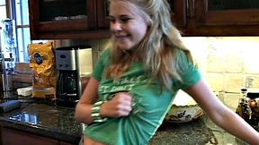 Little Summer gets horny rubbing pussy hard