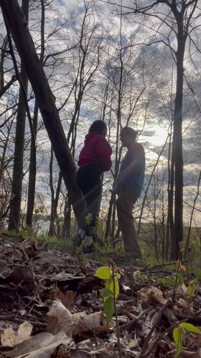 Hot milf fucked doggy after hike