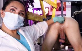 Medical fisting training by Asian dominatrix