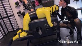 MistressAe & Princess Latex Rubber Doll: Edging, Impact and Piss Breathing