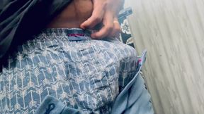 Reveal dick on toilet
