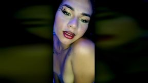ts angelique - dildo fuck and cum - custom video - premium version