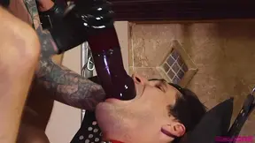 Sensual Mona Wales Dominates Dude with Strapon Torture and Pegging Power Play