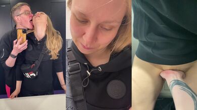 Lesbian Rough Public Toilet Fuck After The Gym