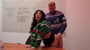 Big Titty Latina Coworker FUCKS me at Office Christmas Party for ALL to Hear