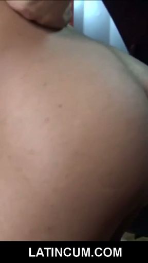 Twink Latino Boy Paid Cash To Fuck Stranger In Locker Room   Clip 1