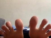Kiss, sniff and lick my feet