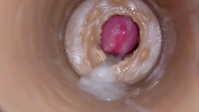 Precum squirting in my pussy Camera In Vagina 4k