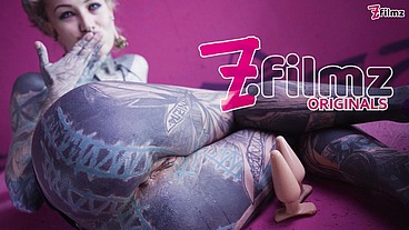 tattoo ANAL solo finger masturbation - BUTTPLUG collection, ATM, anal gapes (goth, punk, alt porn) ZF205