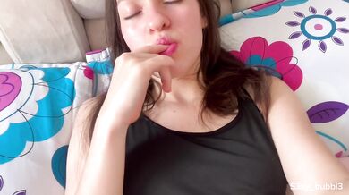 me college beauty.one masturbates until he cums on his fingers