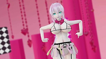 Megurine Luka Hentai Vocaloid Nude Dance Rabbit Hole Song MMD 3D Clear Blue Eyes