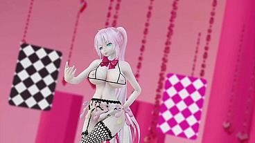 Megurine Luka Hentai Vocaloid Nude Dance Rabbit Hole Song MMD 3D Clear Blue Eyes