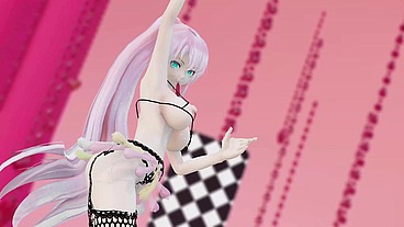Megurine Luka Hentai Vocaloid Nude Dance Rabbit Hole Song MMD 3D Clear Blue Eyes