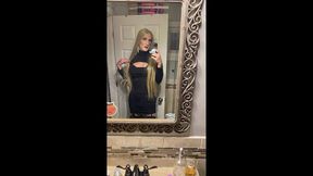 Crossdressing into Blonde Hot Woman