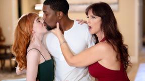 ”Black man fucks teen Maddi Collins & MILF Syren DeMer in a threesome”