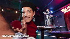 REALITY KINGS - Evelin Stone Spices Up The Poetry Slam With Sneaky Sex And A Cum-Filled Face