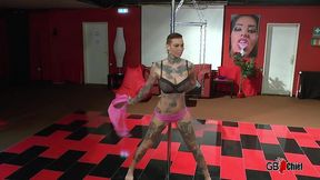 tattoo goddess calisi + adreena cum fill creampie gangbang