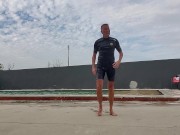 No cum, just a shrunken cold wet cock.