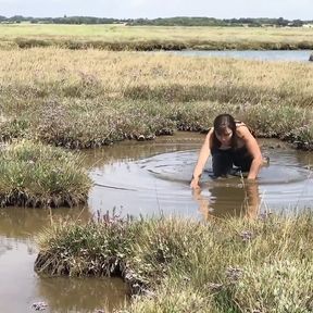 Playing in the muddy Estuary