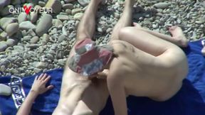 voyeur beach cam records white girl fucked hard from behind and creampied