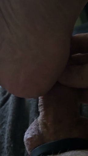 Cum On the Sole of my Feet with Cock Ring   Clip 1