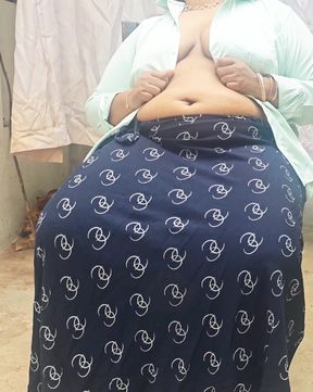 Indian Wife Nude in Front of Camer, Nudist Desi