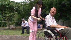 Translated Strange Japanese Caregiver Scene Outside