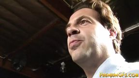 Aiden Aspen licks cock&#x1F346; while others masturbate