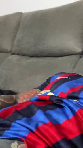Handsome Spaniard Jerks off in the Barça Shirt