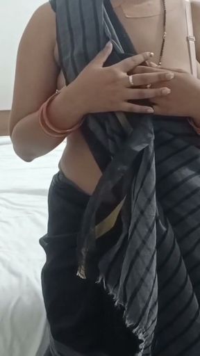 Desi Indian hot sexy Bhabhi Changing Saree fucked hard by her devar when my stepbrother was not in home Hindi audio   Clip 1