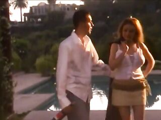 Yasmine gets a jizz flow after riding a hard rod outdoors during the day