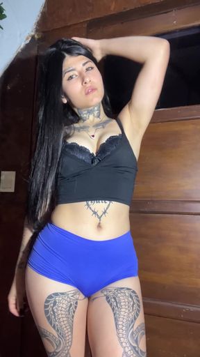Curvy Latina teen obedience test in my bio link