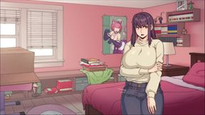 Chloe Got Boner to Her Roommate Amy in the First Day Trans Madness