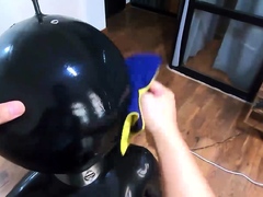Solo fetish hoe toys her pussy with cucumber and loves it