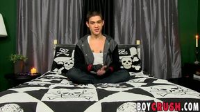 Uber-Cute pierced and inked solo twinkie jams his rump