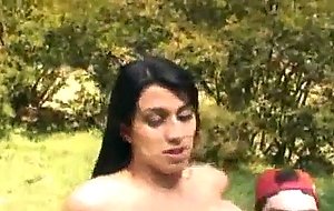 Outdoor fucking tranny superstars