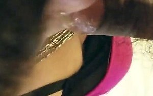 Amateur CD sucking big black cock