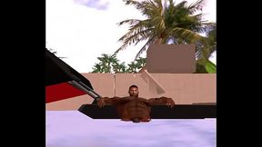 spy drone caught stunningly handsome hunk duane brown relaxing on vacation