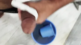 Desi twink strokes his thick cock in the shower