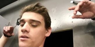 Gay-For-Pay ramrod receives Manacled And Deepthroated