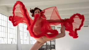 Skinny ginger teen dancer Madeline Amour introducing her flexible body