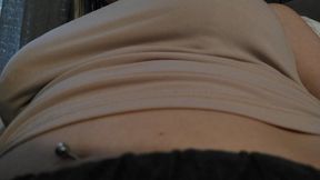 Tiny pressed up to belly