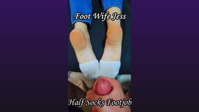 Half Socks Footjob
