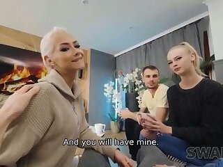 SWAP4K. A young couple seduced a girl and nailed her in a 3some. Hot sex with Veronica Leal &