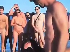 Swingers Having Fun At A Beach For A Crowd